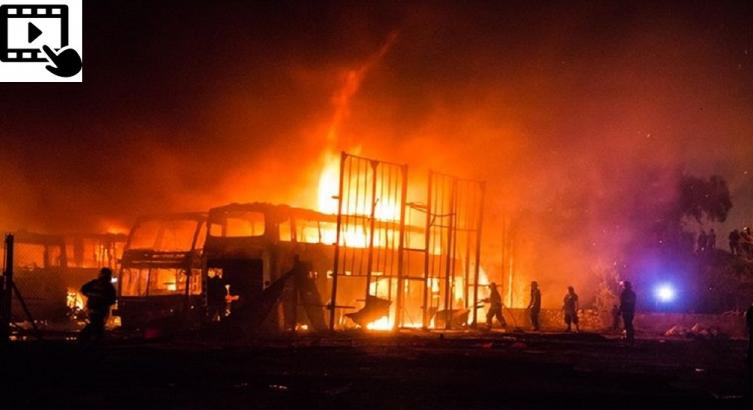 Voraz incendio en galpón de Monticas en zona noroeste de Rosario (video)