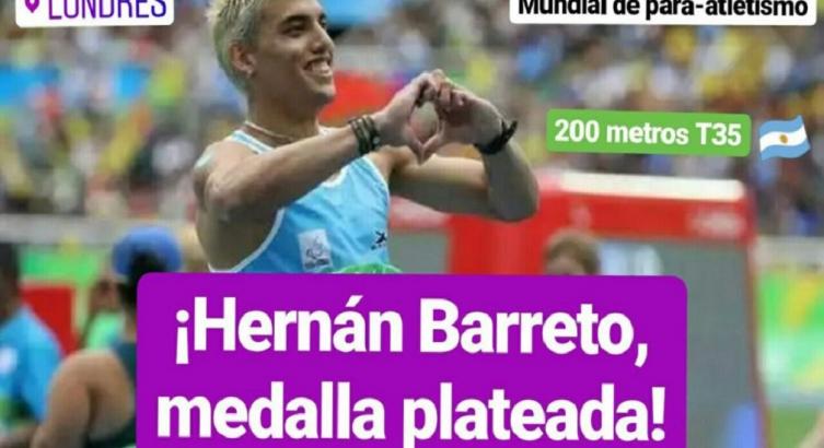 LONDRES 2017: PLATA PARA HERNÁN BARRETO EN LOS 200 METROS