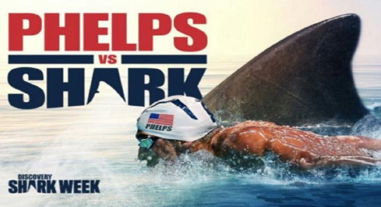 MICHAEL PHELPS EN UN DUELO CON UN TIBURÓN BLANCO