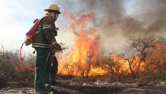 Controlaron parte del incendio