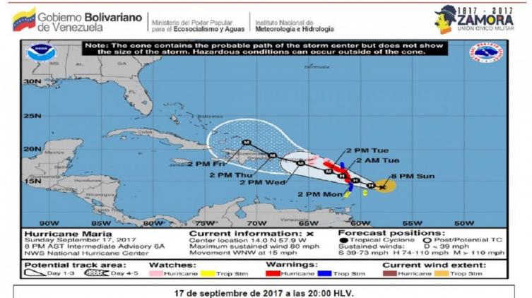 Huracán María: Venezuela, en estado de 