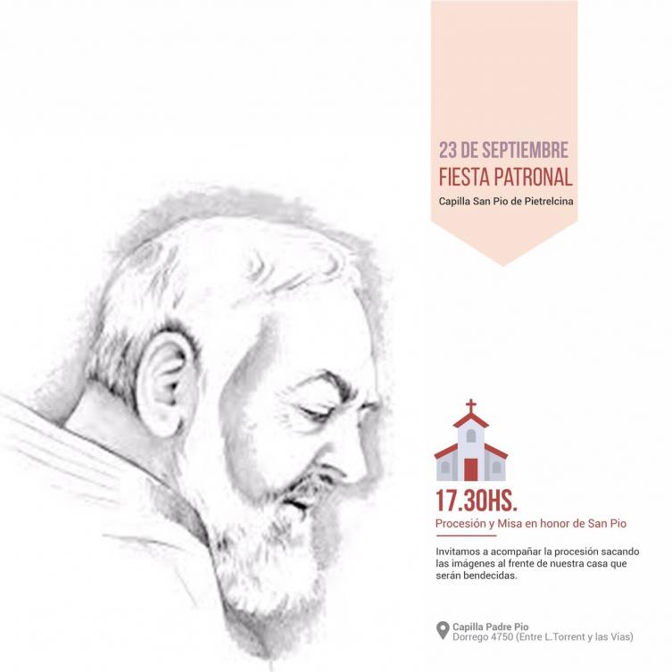 Festividad del Padre Pío en Santa Fe