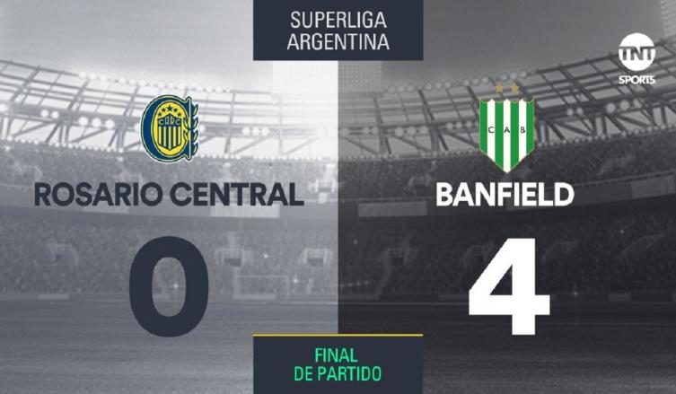 CENTRAL CON POCAS LUCES CAYÓ GOLEADO POR BANFIELD EN EL GIGANTE