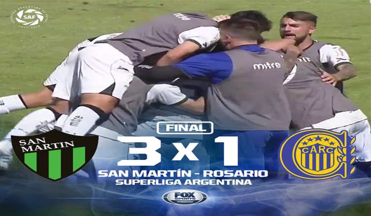 CENTRAL VOLVIÓ A JUGAR MAL, CAYÓ EN SAN JUAN POR LA SUPERLIGA