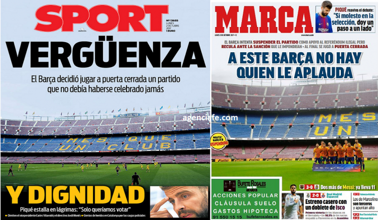 HISTÓRICAS PORTADAS DE LOS PRINCIPALES DIARIOS ESPAÑOLES
