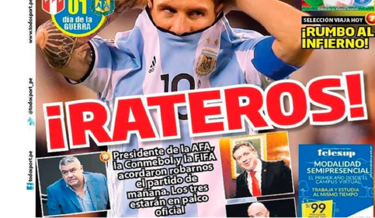 LA PRENSA PERUANA DENUNCIA QUE EL PARTIDO ANTE ARGENTINA ESTÁ ARREGLADO