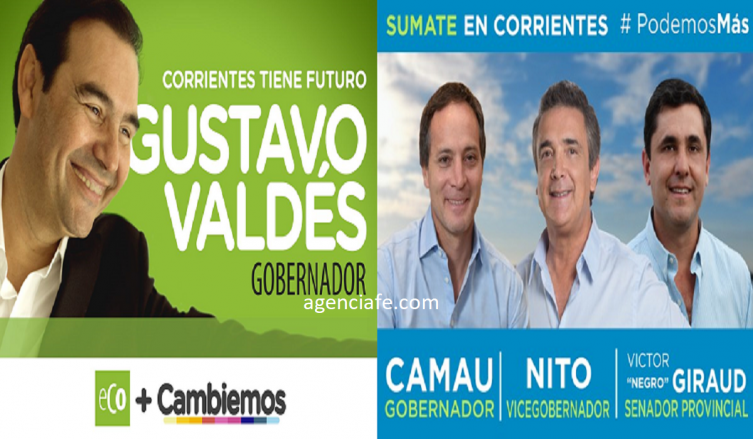 Valdés y Espínola compiten por la gobernación de Corrientes