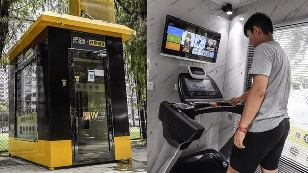 Cómo son los nuevos gimnasios en China de solo 4 metros cuadrados