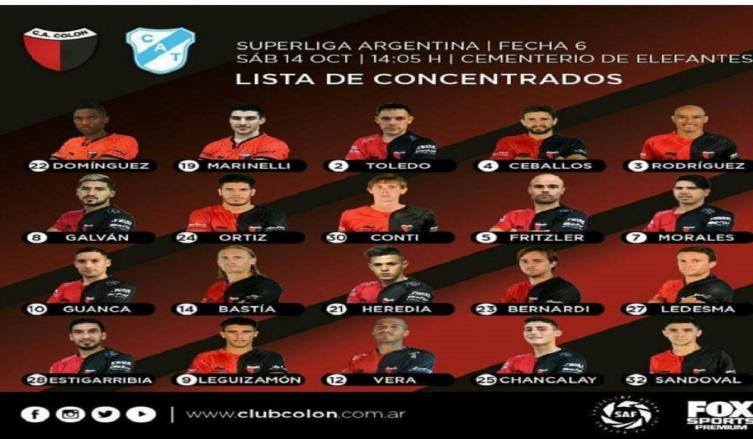 LA LISTA DE CONCENTRADOS DE DOMÍNGUEZ PARA RECIBIR A TEMPERLEY