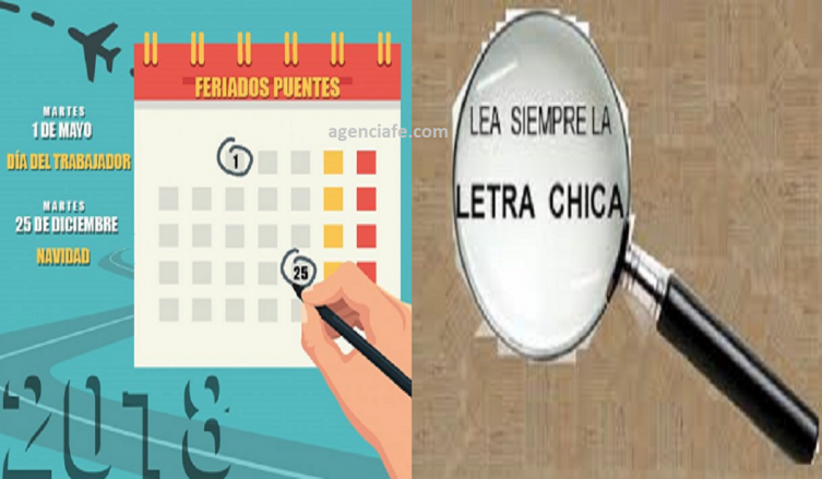 La letra chica de los feriados puente de 2018 y 2019