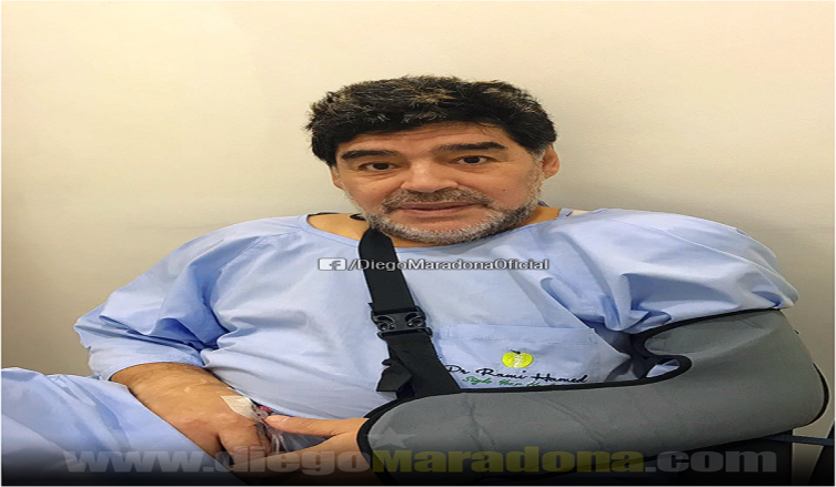MARADONA FUE OPERADO DE SU HOMBRO