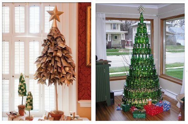 Árbol de navidad reciclado: + de 50 ideas de árboles de navidad con materiales reciclados
