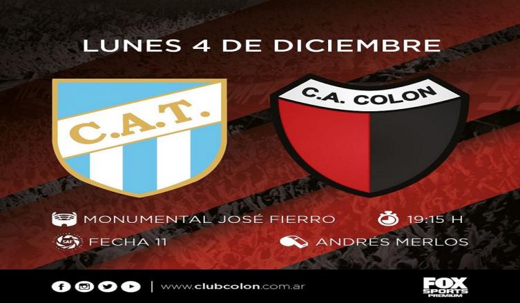 El invicto Colón visita a un Atlético Tucumán enfocado en la final de la Copa Argentina