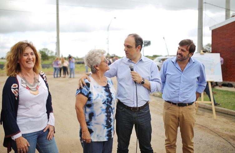 Corral inauguró el desagüe Callejón Funes