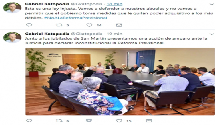 Un intendente peronista presentó un recurso de amparo contra la reforma previsional