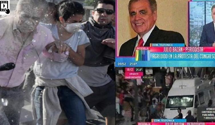 HABLÓ JULIO BAZÁN DE LAS AGRESIONES QUE SUFRIÓ POR PARTE DE LOS MANIFESTANTES