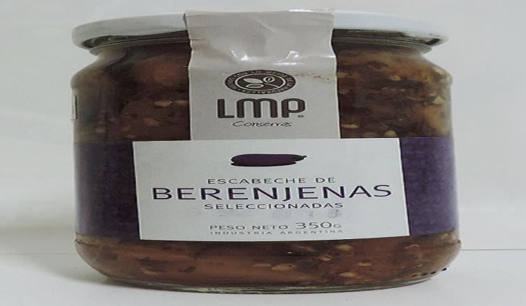 Prohibieron el “Escabeche de Berenjenas Seleccionadas LMP”  