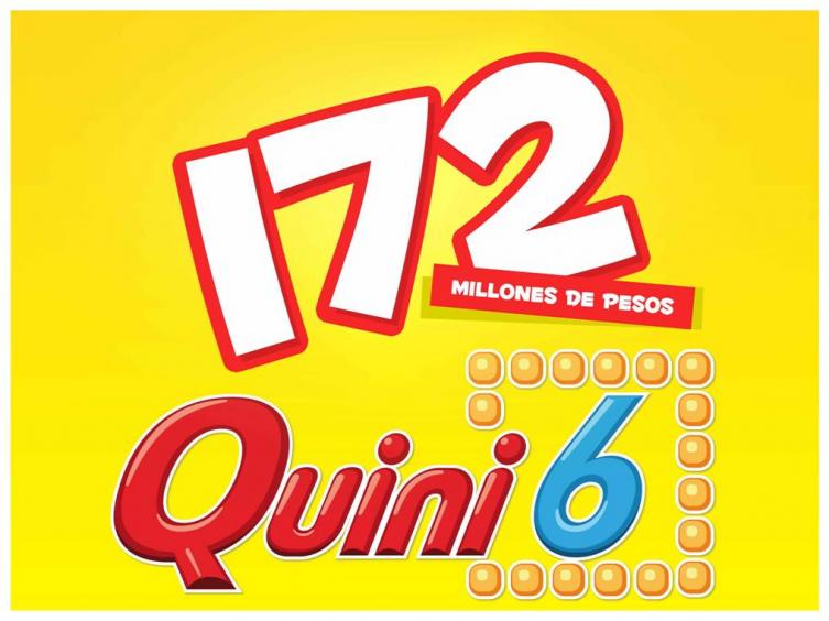 Esta noche el Quini 6 ofrecerá $172 millones
