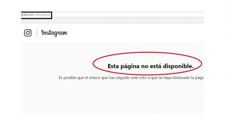 Cerraron el Instagram de Nahir Galarza 