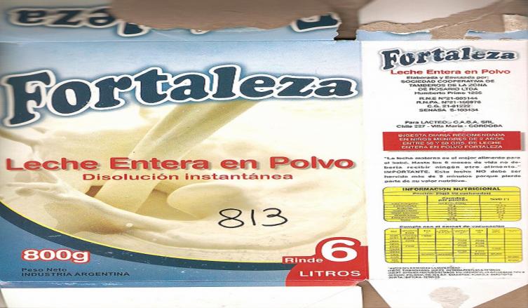 La Assal prohibió la leche entera en polvo marca “Fortaleza” 