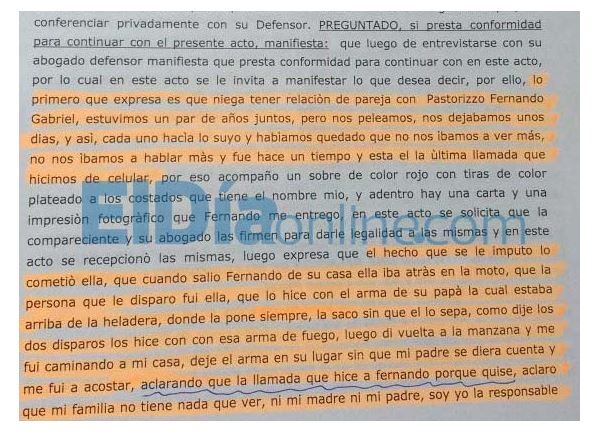 “Hice los disparos, me fui caminando a mi casa y me acosté”