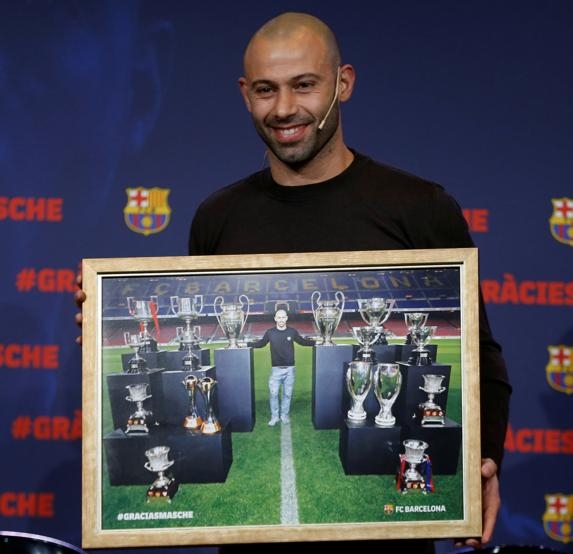 Javier Mascherano se despidió de Barcelona