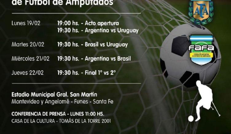 Fútbol de amputados: se confirmó el torneo Sudamericano en Santa Fe