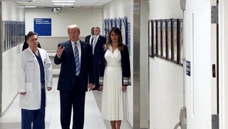 Trump visitó a los heridos de la masacre en Florida y dejó un mensaje