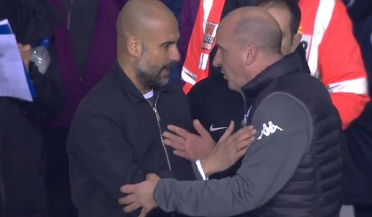 Pep Guardiola y el DT del Wigan casi se toman a golpes de puño