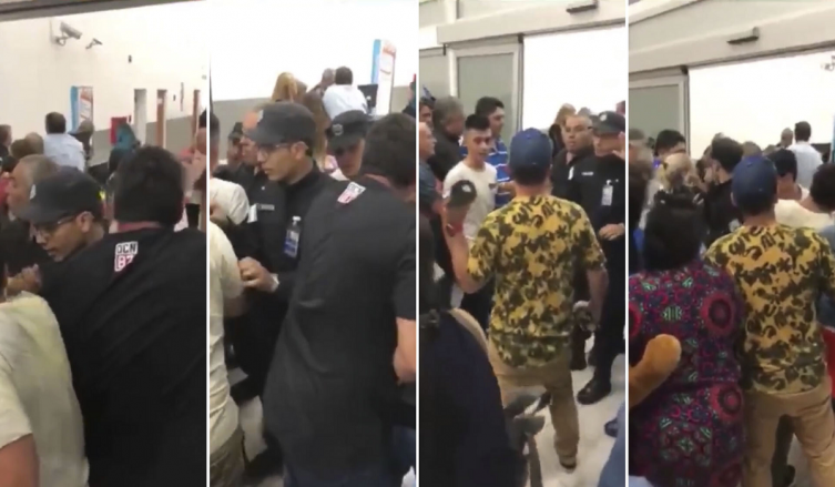 Escándalo en el aeropuerto de Rosario: padres de quinceañeras se enfrentaron con la policía