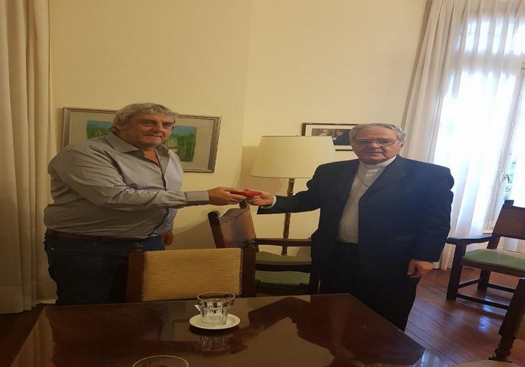 Sergio Romero se reunió con Monseñor Oscar Vicente Ojea 