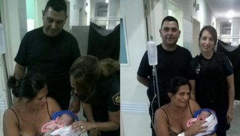 Con ayuda de dos policías, una mujer pudo dar a luz 