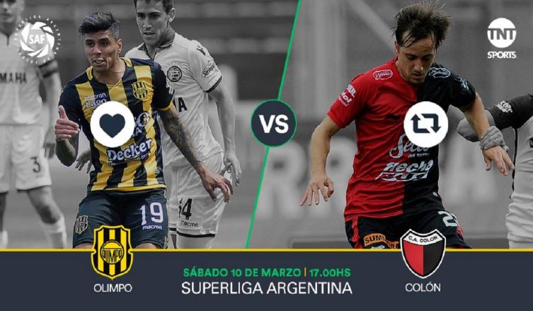 Olimpo-Colón, Superliga: horario, TV y formaciones