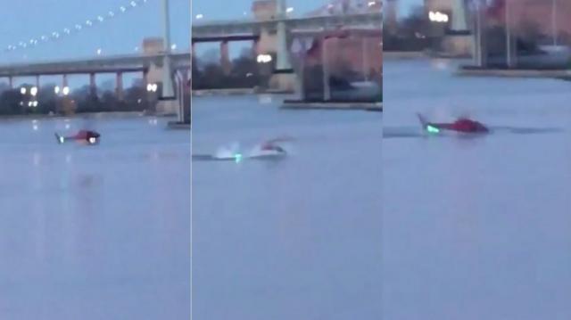 Cayó un helicóptero en el East River de Nueva York: cinco muertos