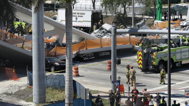 Miami: un puente se derrumbó y hay varias personas muertas