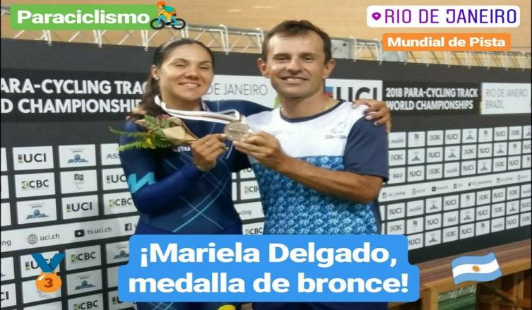 Mariela Delgado: medalla de bronce en el mundial de paraciclismo