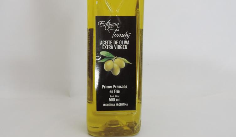 “Estancia Tomas, Aceite de Oliva Extra Virgen, Tunuyan Provincia de Mendoza” 