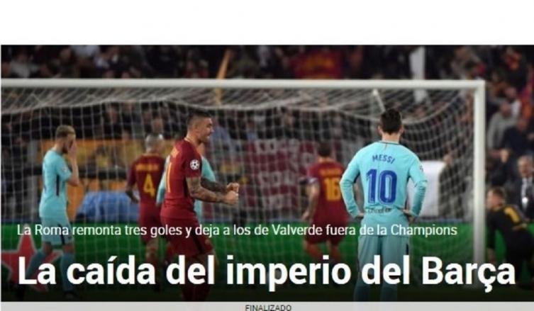 Roma-Barcelona: la prensa española, encendida contra Lionel Messi y compañía