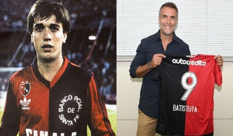 Visita de lujo: Batistuta pasó por el Coloso a 30 años de su debut