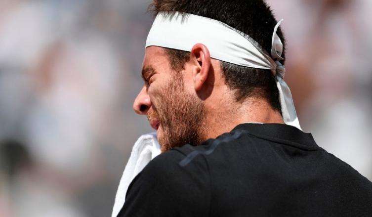 Del Potro sufrió un desgarro y corre peligro su participación en Roland Garros