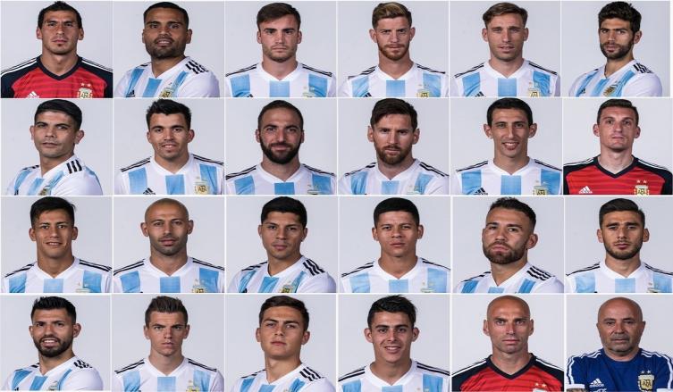 Las fotos oficiales de los 23 jugadores de la Selección Argentina