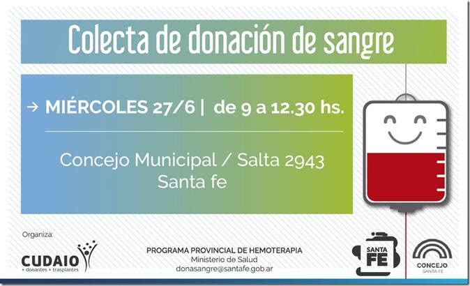 Colecta de donación de sangre en el Concejo