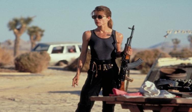 Linda Hamilton volvió a vestirse como Sarah Connor