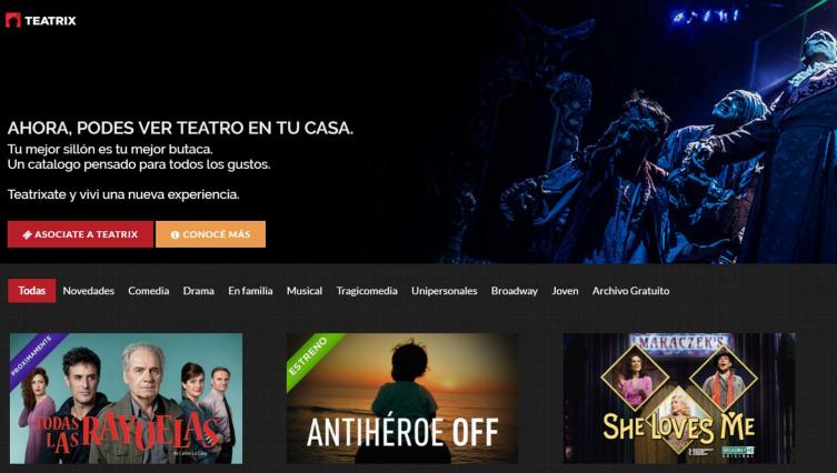 Permite acceder a obras teatrales vía streaming