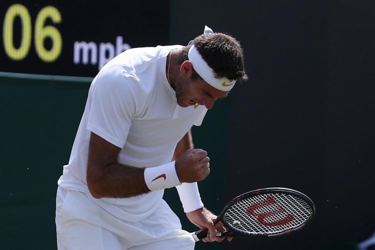 Del Potro sigue a paso firme en Wimbledon y dejó atrás dos marcas de Nalbandian