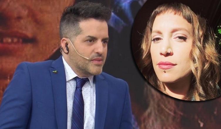Cruce entre Ángel de Brito y Martina Soto Pose por la marcha a favor de Nahir Galarza