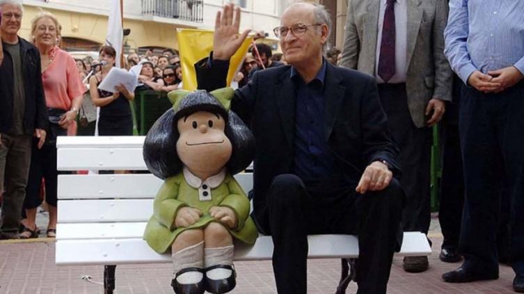 Aborto: Quino se quejó de los que usaron a Mafalda con el pañuelo celeste