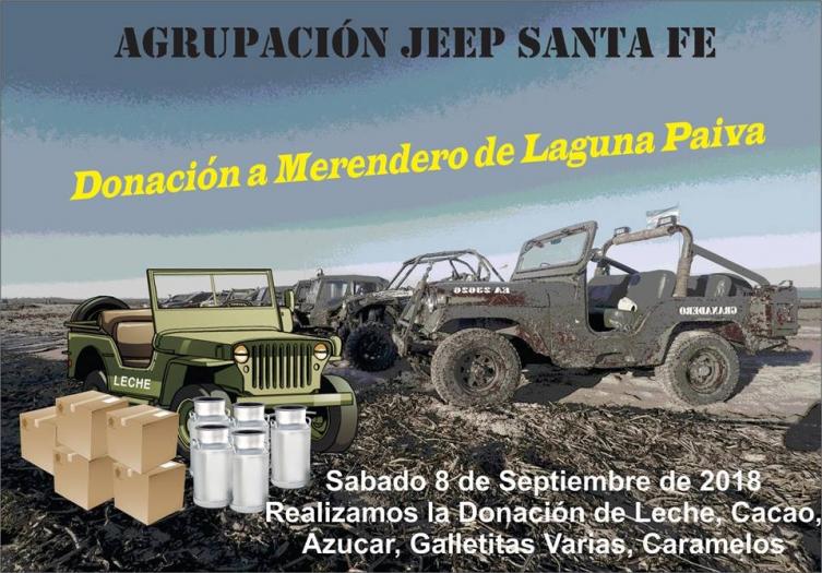 Agrupación Jeep Santa Fe junta donaciones