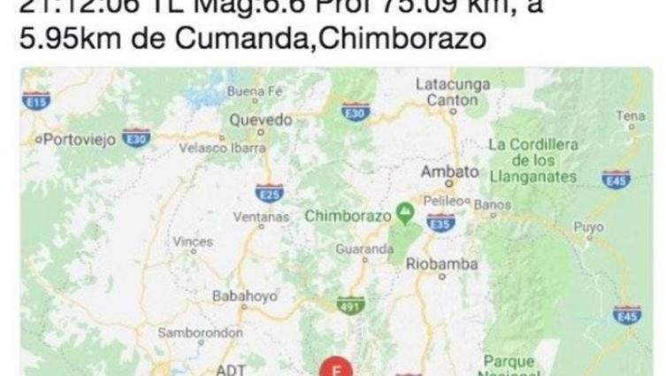 Un fuerte sismo de magnitud 6,5 hizo vibrar varias ciudades de Ecuador y Perú