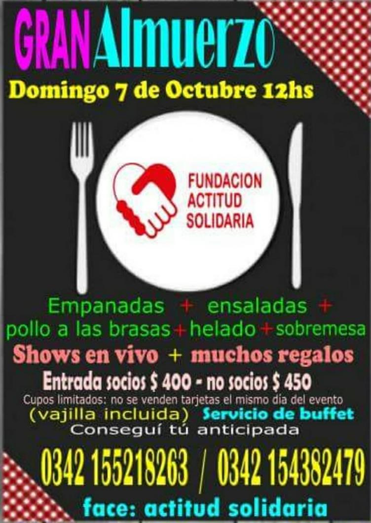 Gran almuerzo de Actitud Solidaria 
